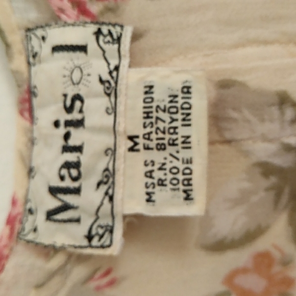 Vintage Marisol Cottage Core Grunge Floral SZ M Fully Lined - Picture 5 of 7